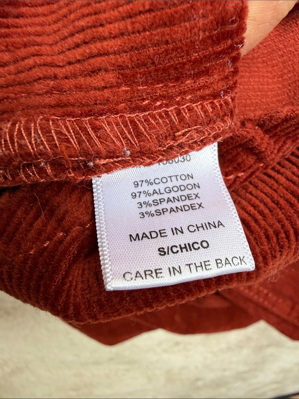 Love Tree Corduroy Overalls in Deep Rust Red - Picture 5 of 7